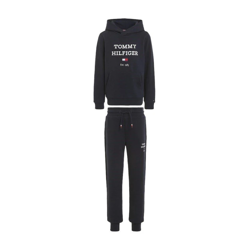 Image of Tommy Hilfiger Logo Hoodie Sweatset - Blue Blue One Size