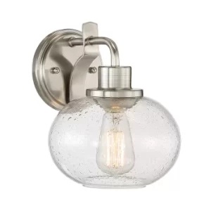 Image of Trilogy 1 Light Wall Light, Brushed Nickel, E27