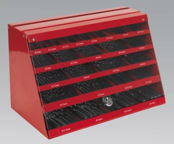 Image of Sealey DBRFSET Drill Bit Counter Top Dispenser 250pc HSS Roll Forged