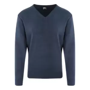 Image of PRO RTX Mens Pro Acrylic V Neck Sweater (XL) (Navy)