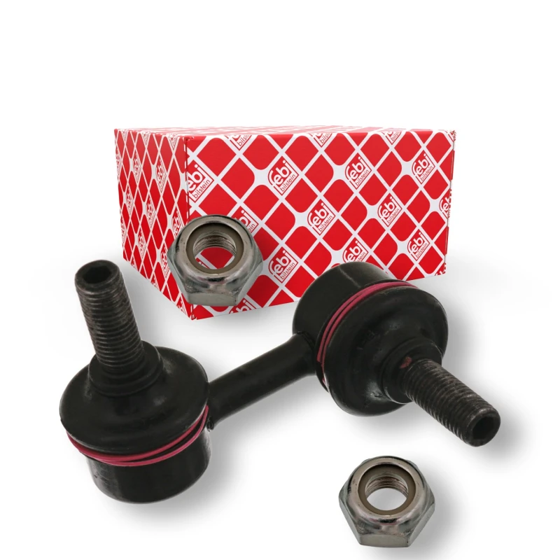 Image of FEBI BILSTEIN 42382 Anti-roll bar link Front Axle Right, with nuts Steel Link Stabiliser (3229)