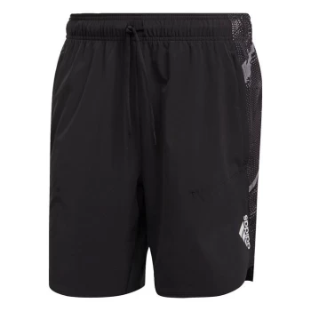 image of adidas Designed for Training Graphic Shorts Mens - Black