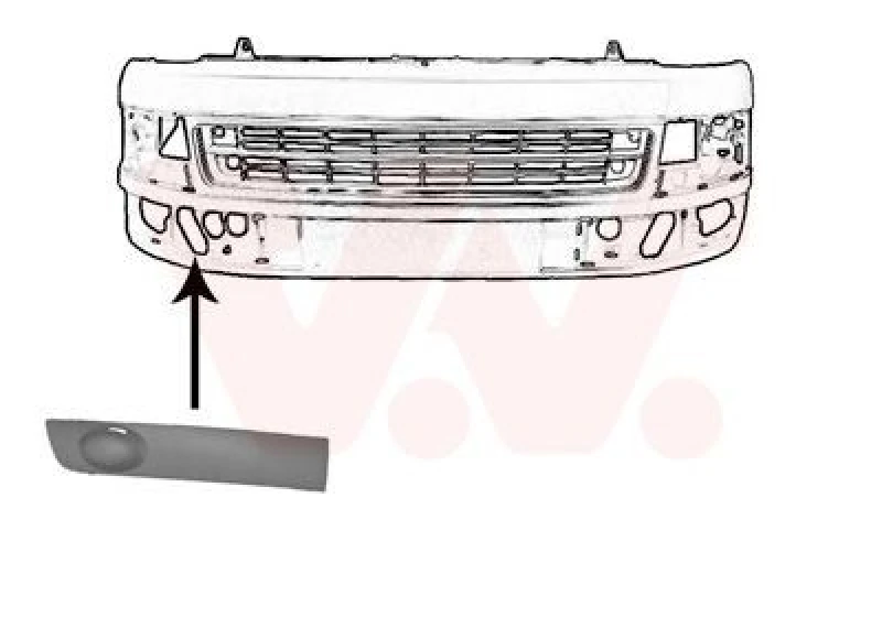Image of VAN WEZEL Bumper grill VAN WEZEL 5790492