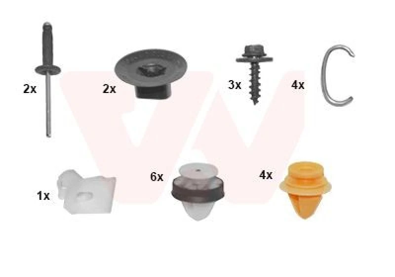 Image of VAN WEZEL Mounting Kit, bumper VAN WEZEL 4386793