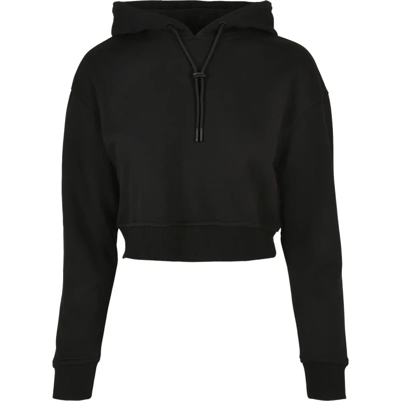 Image of Urban Classics Womens hooded sweatshirt Urban Classics court terry Noir Female M