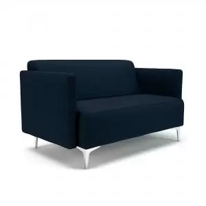 Image of Napa Slim Arm 125cm Wide Sofa Forward Fabric Chrome Feet
