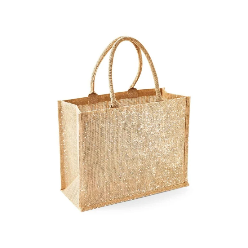 Image of Westford Mill Womens Shimmer Jute Shopper in Natural Natural Female One Size