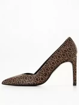 Image of Calvin Klein Essential Heeled Shoe - Brown, Size 39, Women