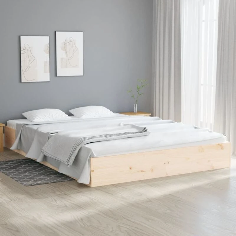 Image of VIDAXL Bed Frame without Mattress Solid Wood 200x200cm Vidaxl 8720287067085
