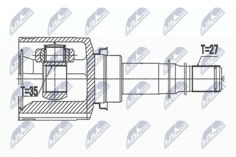 Image of NTY CV joint kit NTY NPW-MS-070