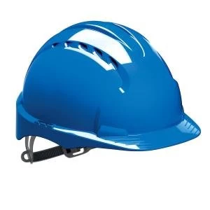 image of JSP EVO2 Vented Safety Helmet with Safety Ratchet Blue AJF030 000 500