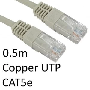 image of RJ45 (M) to RJ45 (M) CAT5e 0.5m Grey OEM Moulded Boot Copper UTP Network Cable