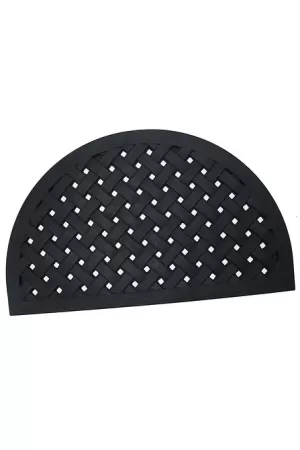Image of Mud Stopper Reddish Lattice Half-Moon Doormat