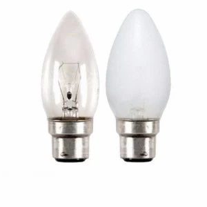 Image of Status 60W Bayonet Cap Candle Bulb - Clear - 10 Pack
