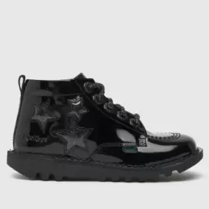 Image of Kickers Black Kick Hi Star Girls Toddler Boots