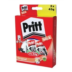 Image of Pritt Stick Glue Solid Washable Non toxic Large 43g Ref 1456072 Pack