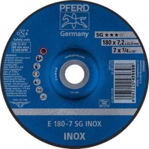 image of PFERD 62217632 Sg Inox Grinding disc (off-set) 180 mm 22.23mm 10 pc(s)