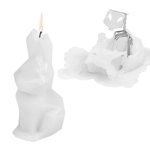 Image of White Hoppa Rabbit PyroPet Candle