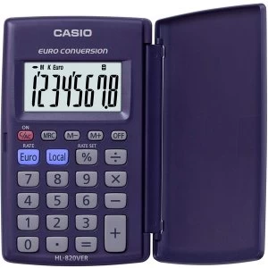 image of Casio HL820VER Pocket Calculator with Euro Conversion