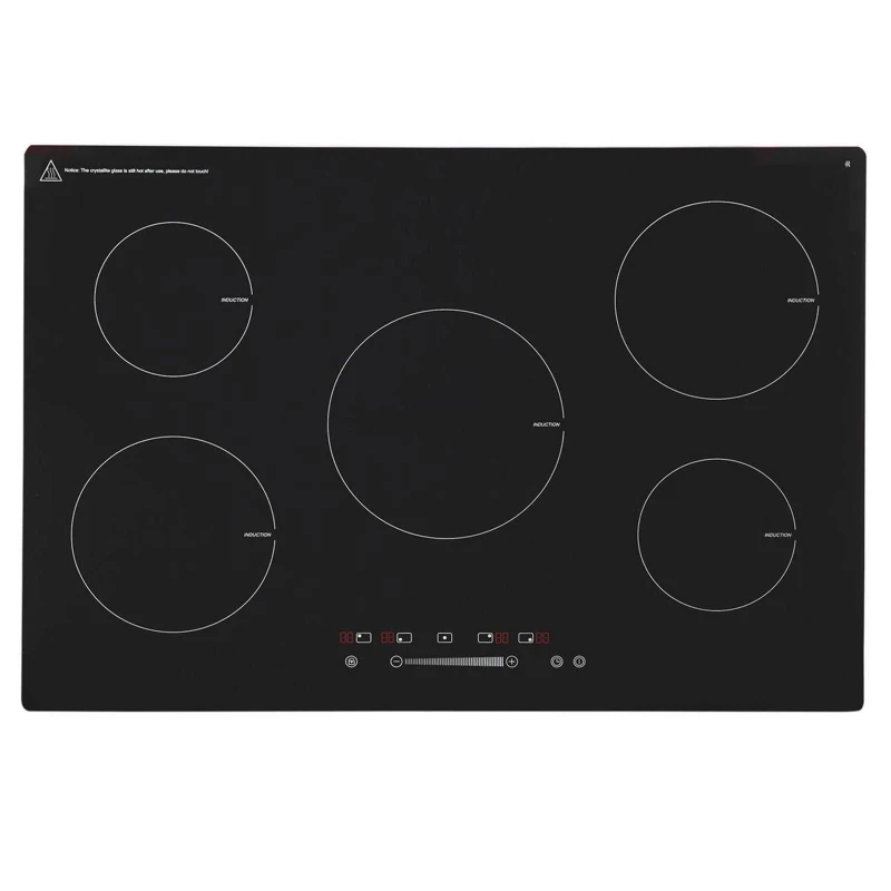 Image of SIA 86cm Black Touch Control 5 Zone Induction Hob With Child lock - INDH90BL Black