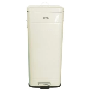 Image of Charles Bentley Retro Trash 30L Pedal Bin - Cream