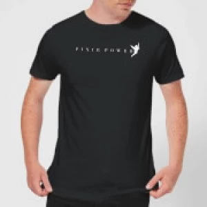 Image of Disney Peter Pan Tinkerbell Pixie Power Mens T-Shirt - Black