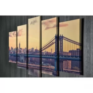 Image of BC038 Multicolor Decorative Canvas Painting (5 Pieces)