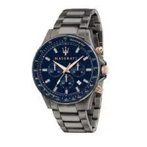 image of Maserati R8873640001 Mens Sfida Chronograph Grey Bracelet Wristw Colour - Blue