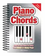 Image of piano and keyboard chords easy to use easy to carry one chord on every page