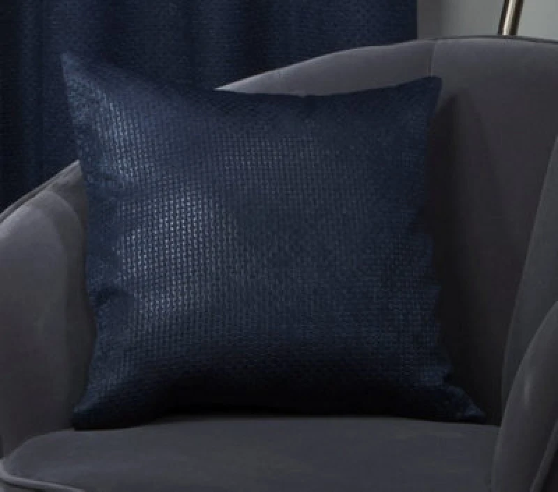 Image of New Edge Blinds Metro Collection Cushion Cover in Blue Size: 43cm x 43cm Blue Unisex 43cm x 43 cm
