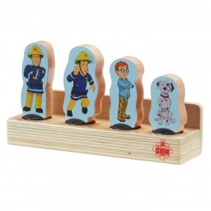Image of Fireman Sam Wooden 4 Figure Pack