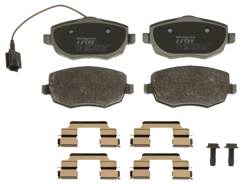 Image of TRW GDB1707 Brake pad set incl. wear warning contact, with accessories, with brake caliper screws Brake Pad Set,disc brake (402)