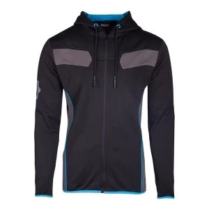 Image of Gears Of War - 5 Blue Omen Male XXL Full Length Tech Hoodie - Black