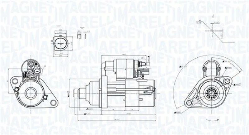 Image of MAGNETI MARELLI Starter motor MAGNETI MARELLI 063725634010