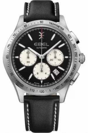 image of Mens Ebel Wave 40mm Automatic Chronograph Watch 1216404