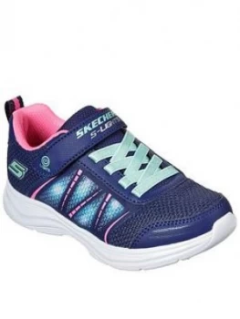 image of Skechers Girls Glimmer Kicks Shimmy Brights Trainer - Navy