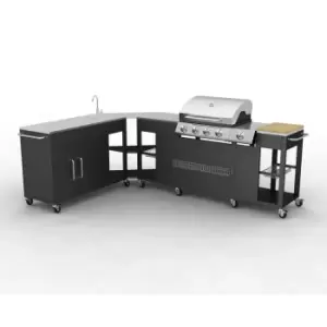 Image of Vidaxl Outdoor Kitchen Barbecue Missouri 4 Burners