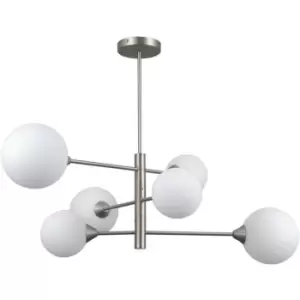 image of Italux Lighting - Italux Evora Modern 6 Light Multi Arm Semi Flush Ceiling Lamp, G9