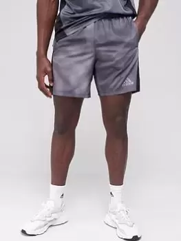Image of adidas Own The Run Graphic Shorts - Grey Size M Men