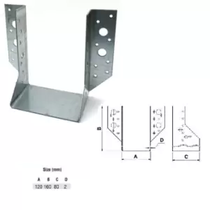 Moderix Jiffy Timber Joist Hangers Decking Lofts Roofing Zinc Packs - Size 120 x