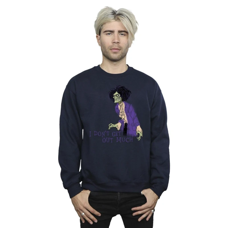Image of Disney Men Hocus Pocus Don't Get Out Much Sweatshirt in Navy Size: Small Navy S Male 5063153113374