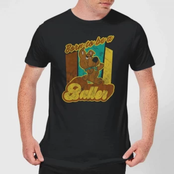 Image of Scooby Doo Born To Be A Baller Mens T-Shirt - Black - 3XL - Black