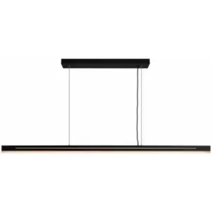 image of Nordlux Skylar LED Dimmable Straight Bar Pendant Ceiling Light Black, 3000K