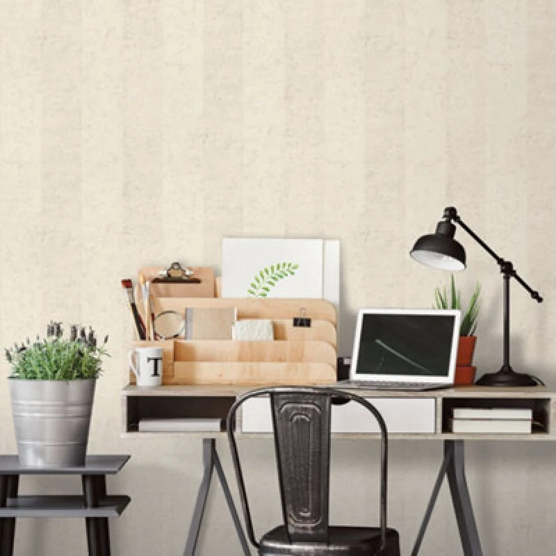 Image of Galerie Organic Textures Beige Concrete Stripe Textured Wallpaper