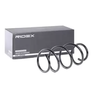 Image of RIDEX Coil spring Front Axle 188C0478 Suspension spring,Springs NISSAN,Note (E11, NE11)