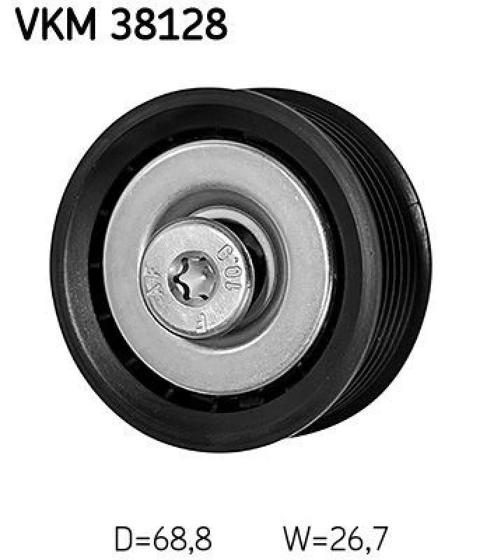 Image of SKF Deflection / guide pulley, V-ribbed belt SKF VKM 38128