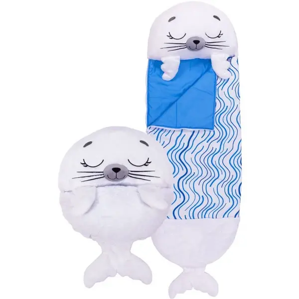 image of Happy Nappers White Seal Medium Sleeping Bag