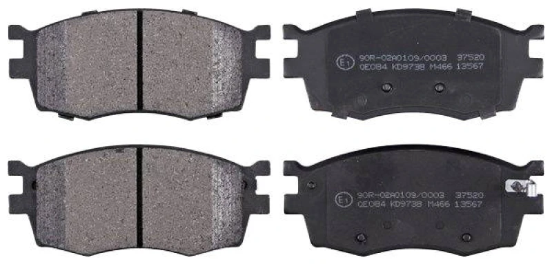 Image of A.B.S. 37520 Brake pad set with acoustic wear warning Brake Pad Set,disc brake (402)