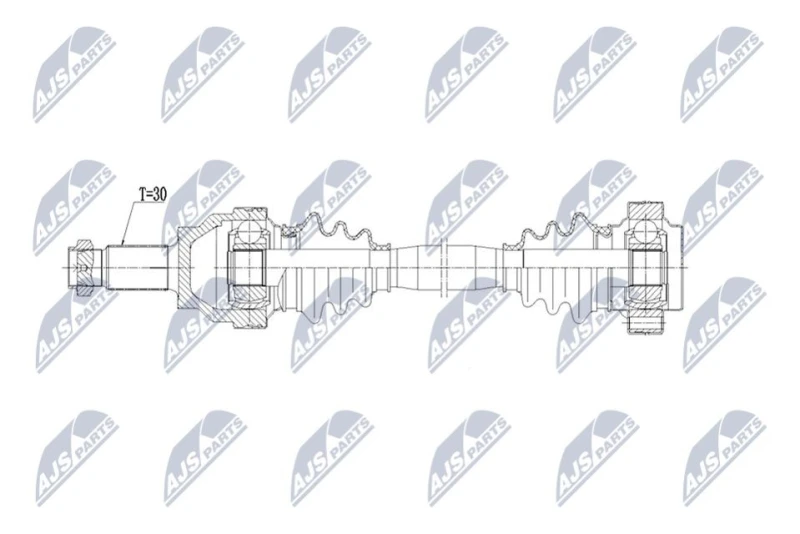Image of NTY NPW-BM-213 Drive shaft Automatic Transmission, Rear Axle Left Drive Shaft (13)