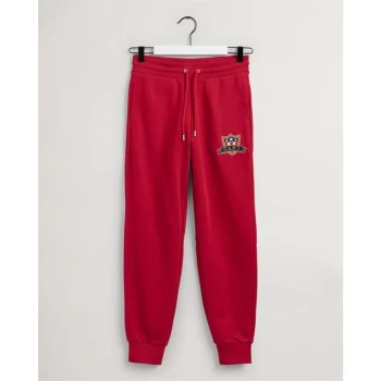 image of Gant Banner Shield Sweatpants - EQUESTN RED 630